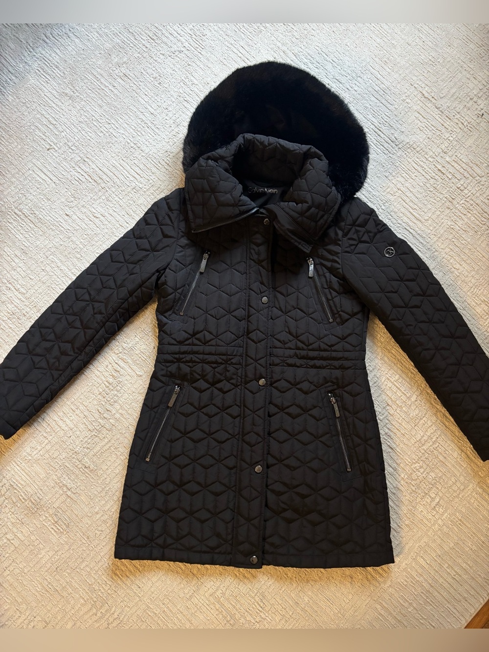Calvin Klein Women’s Winter Coat with Fur-Lined Hood